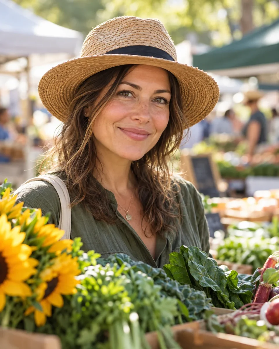 A market visitor exploring fresh local produce.